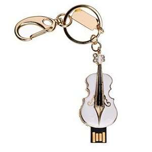  8GB U Disk Violin Design USB Flash Memory Drive with Key 