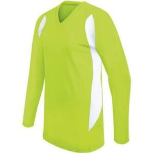   Long Sleeve Custom Volleyball Jerseys LIME/WHITE WS
