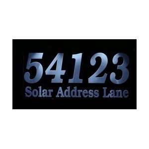  Prestige Solar Address Sign (Large)   White