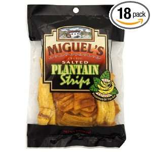 Miguels Plantain Strip, Salted, 3 Ounce (Pack of 12)  