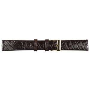    Ladies 13x12mm Brown Genuine Crocodile Leather Watch Strap Jewelry