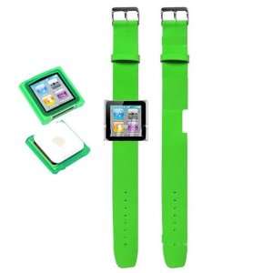  Navitech Green Watch strap / Wrist Strap & Green TPU Hard 
