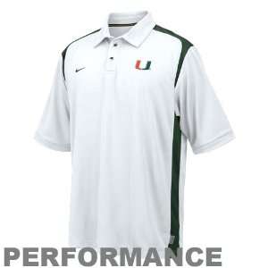   Miami Hurricanes White Goal to Go Performance Polo