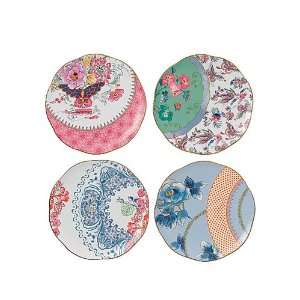  Wedgwood Butterfly Bloom Tea Story   Plates, set of 4, 8 1 