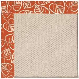  Capel Zoe White Wicker Sepia Square 6.00 x 6.00 Area Rug 