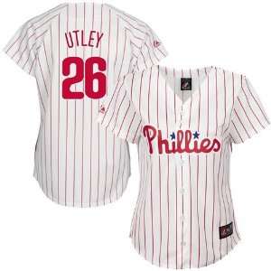   Ladies White Pinstripe Replica Baseball Jersey