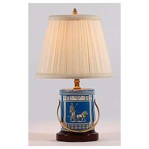  Vintage Small Metal Caddy Classical Themed Table Lamp 