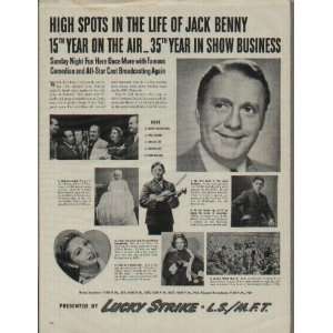 High Spots in the Life of Jack Benny, 15th Year on the Air   35th Year 