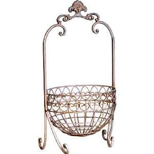  Wrought Iron Basket / Bowl / Plant Stand 11 inchx23 inch 